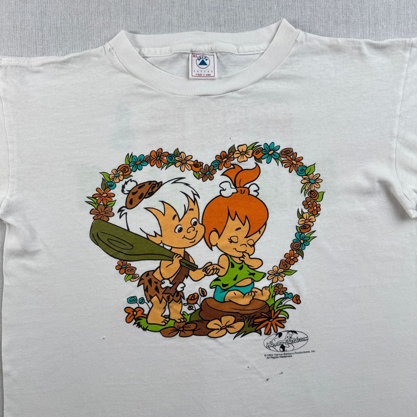 90s USA製 ペブルス フリントストーン ハンナ バーベラ プロダクション Tシャツ シングルステッチ 1994 XL ch-u-2505-083