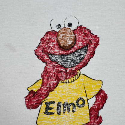 90s エルモ elmo Tシャツ 白 USA製 セサミストリート シングルステッチ ch-u-2505-073