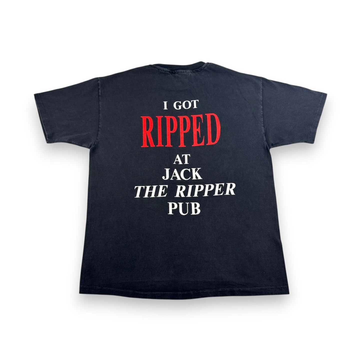 90s 切り裂きジャック Tシャツ JACK THE RIPPER PUB 黒 USA製 EERIE シングルステッチ co-t-2505-002