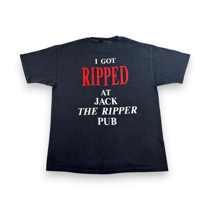 90s 切り裂きジャック Tシャツ JACK THE RIPPER PUB 黒 USA製 EERIE シングルステッチ co-t-2505-002
