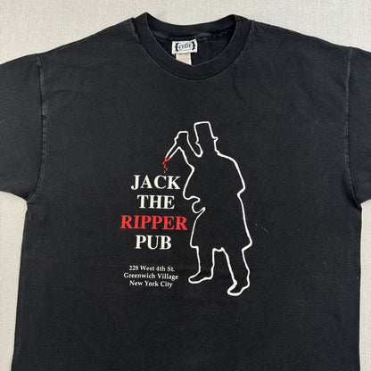 90s 切り裂きジャック Tシャツ JACK THE RIPPER PUB 黒 USA製 EERIE シングルステッチ co-t-2505-002