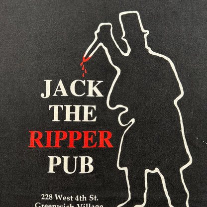 90s 切り裂きジャック Tシャツ JACK THE RIPPER PUB 黒 USA製 EERIE シングルステッチ co-t-2505-002