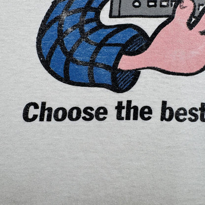 80s 90s SONY ソニー Tシャツ 企業T 白 choose the best monitor シングルステッチ co-t-2505-007