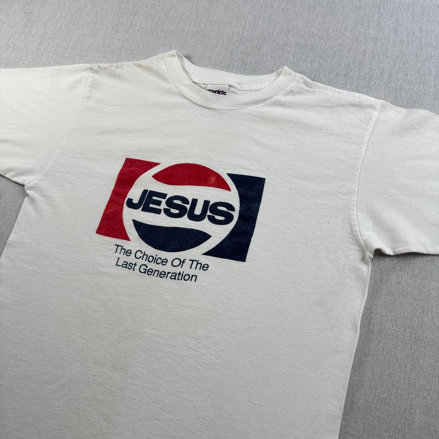 90s JESUS ペプシ パロディ ジーザス USA製 キリスト Raggs Tシャツ 白 L co-t-2505-009