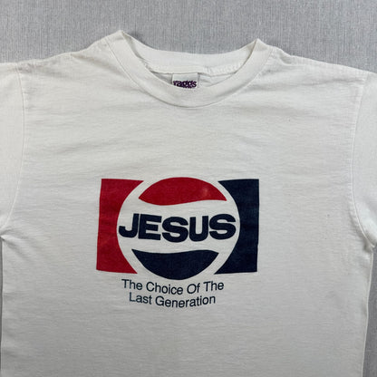 90s JESUS ペプシ パロディ ジーザス USA製 キリスト Raggs Tシャツ 白 L co-t-2505-009