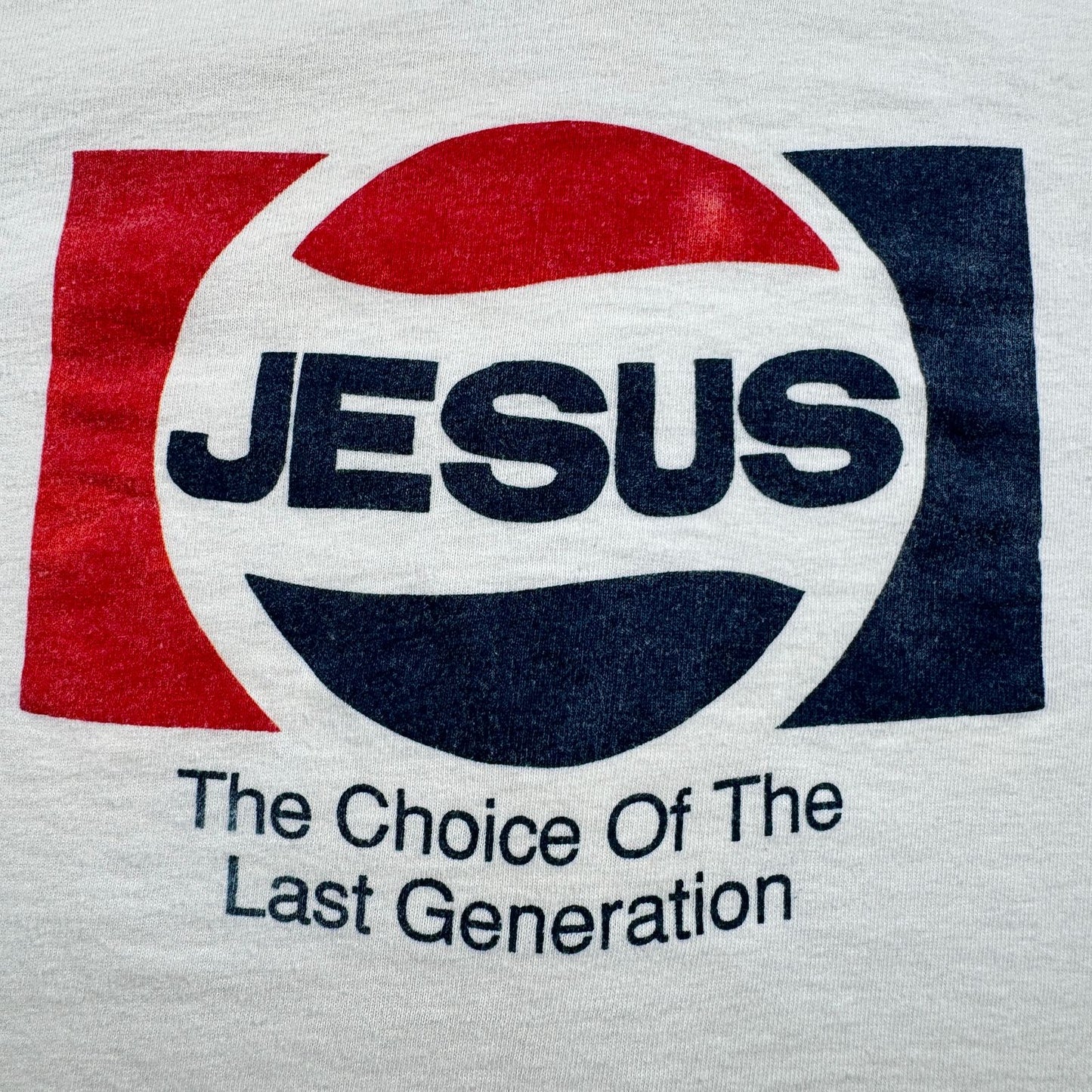 90s JESUS ペプシ パロディ ジーザス USA製 キリスト Raggs Tシャツ 白 L co-t-2505-009