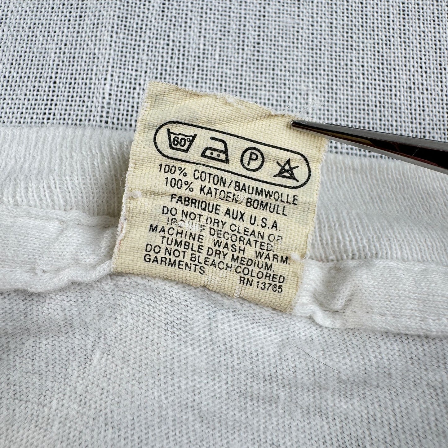 80s APPLE アップル レインボーロゴ 旧ロゴ Tシャツ 企業T 白 USA製 シングルステッチ co-t-2505-011