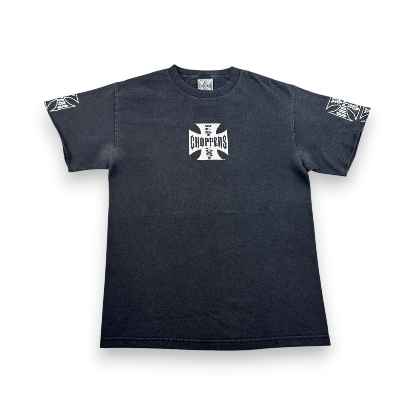 WEST COAST CHOPPERS アイアンクロス 長袖 カットオフ ロゴ 企業 バイク Tシャツ ウエストコーストチョッパーズ 黒 co-t-2505-013