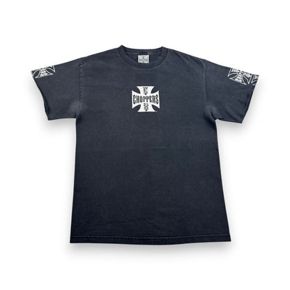 WEST COAST CHOPPERS アイアンクロス 長袖 カットオフ ロゴ 企業 バイク Tシャツ ウエストコーストチョッパーズ 黒 co-t-2505-013