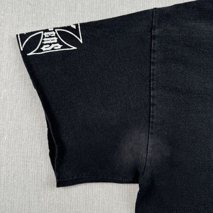 WEST COAST CHOPPERS アイアンクロス 長袖 カットオフ ロゴ 企業 バイク Tシャツ ウエストコーストチョッパーズ 黒 co-t-2505-013