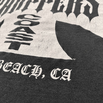 WEST COAST CHOPPERS アイアンクロス 黒 anvil ロゴ 企業 バイク Tシャツ ウエストコーストチョッパーズ USA XL long beach co-t-2505-019