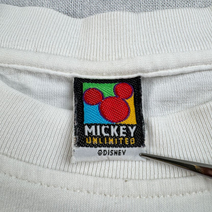 90s 00s ディズニー ミッキー Tシャツ白 映画 カメラ disney d-u-2505-039