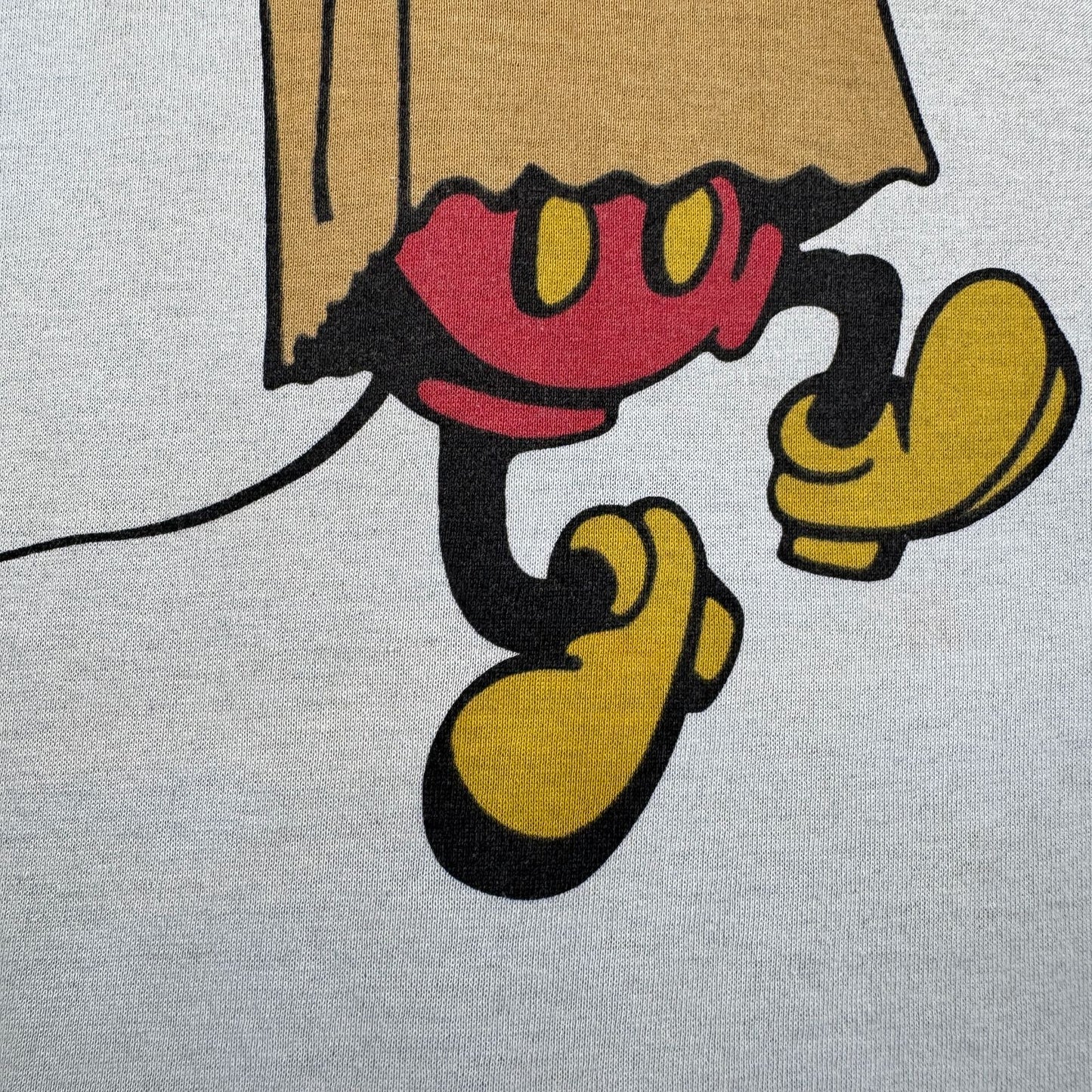 80s 90s ミッキー ディズニー USA製 紙袋ミッキー リンガー Tシャツ 袋被り 水色 シングルステッチ オールドミッキー d-x-2505-002