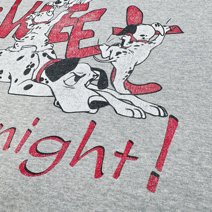 90s 00s フランス製 101匹わんちゃん ダルメシアンズ Tシャツ グレー 犬 d-x-2505-003