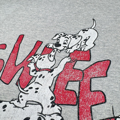 90s 00s フランス製 101匹わんちゃん ダルメシアンズ Tシャツ グレー 犬 d-x-2505-003