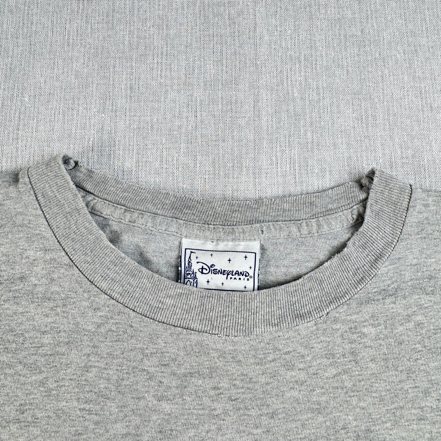 90s 00s フランス製 101匹わんちゃん ダルメシアンズ Tシャツ グレー 犬 d-x-2505-003