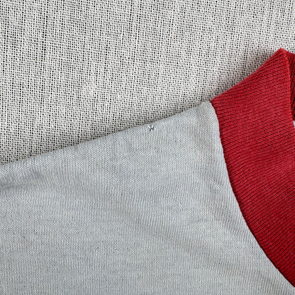 80s 90s ミッキー ディズニー USA製 紙袋ミッキー リンガー Tシャツ 袋被り 水色 シングルステッチ オールドミッキー d-x-2505-002