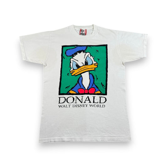 90s ディズニー USA製 ドナルドダック Tシャツ M 白 disney d-x-2505-009