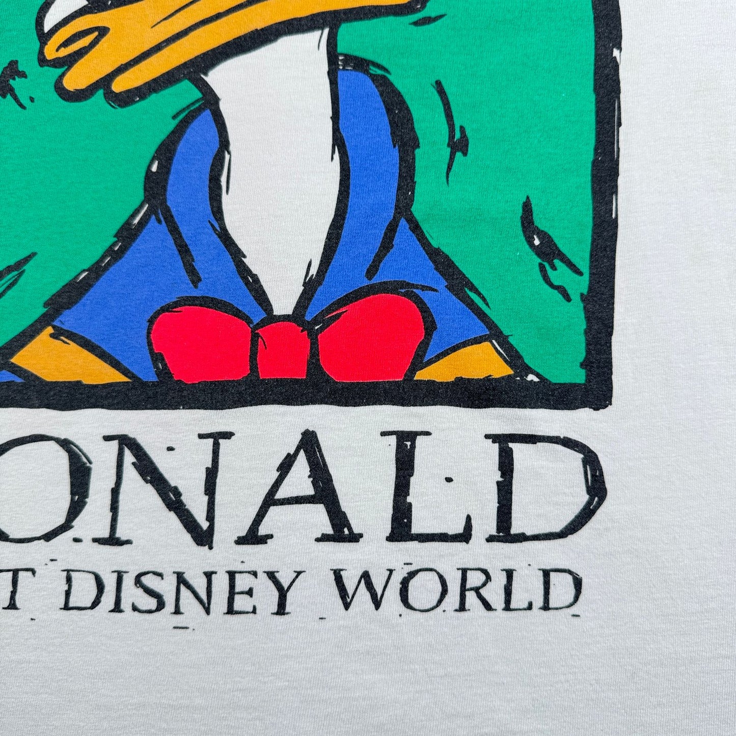 90s ディズニー USA製 ドナルドダック Tシャツ M 白 disney d-x-2505-009