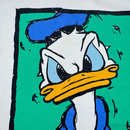 90s ディズニー USA製 ドナルドダック Tシャツ M 白 disney d-x-2505-009