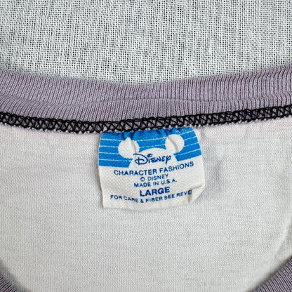 80s オールドミッキー ディズニー ミッキー リンガー Tシャツ USA製 青タグ disney L 白 d-x-2505-010