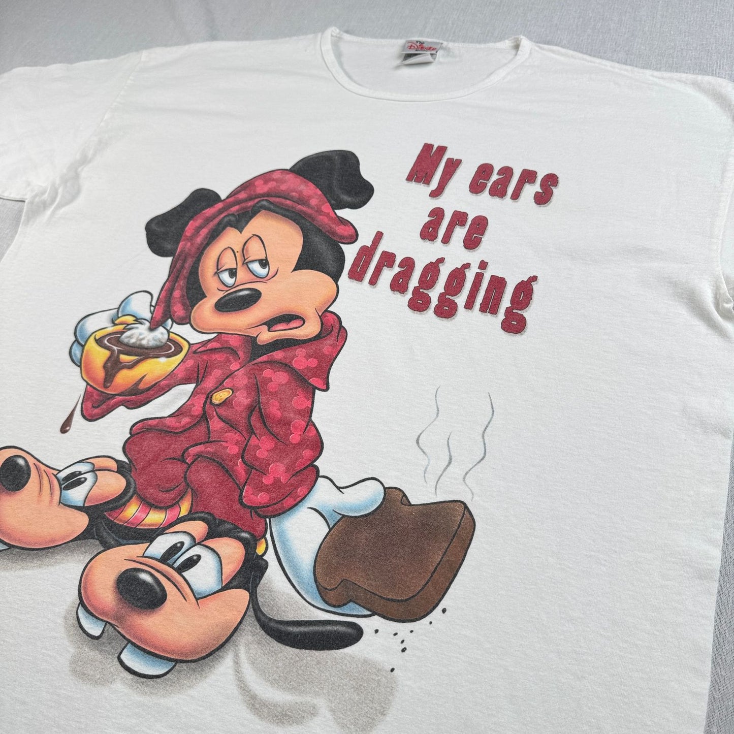 00s ミッキー Tシャツ ディズニー mickey disney 白 my ears are dragging d-x-2505-012