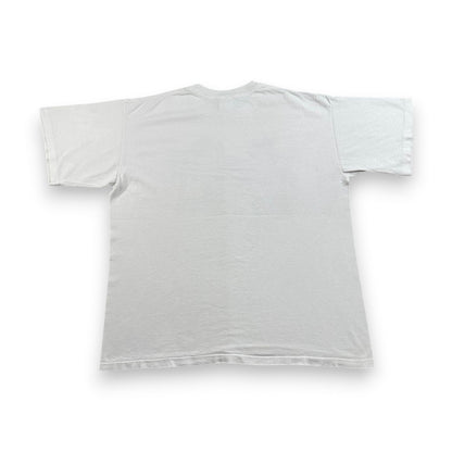 90s Laurel & Hardy コメディT 映画 ムービー Tシャツ プロモ 白 シングルステッチ m-t-2505-002