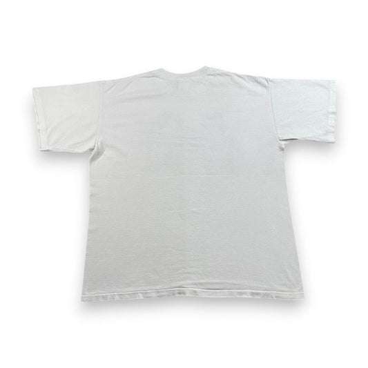 90s Laurel & Hardy コメディT 映画 ムービー Tシャツ プロモ 白 シングルステッチ m-t-2505-002