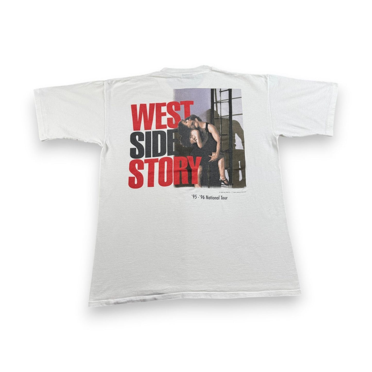 90s ウエストサイドストーリー WEST SIDE STORY 映画 Tシャツ ブロッカム BROCKUM USA製 xl シングルステッチ プロモT 白 m-t-2505-011