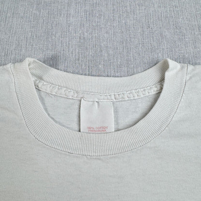 90s Laurel & Hardy コメディT 映画 ムービー Tシャツ プロモ 白 シングルステッチ m-t-2505-002