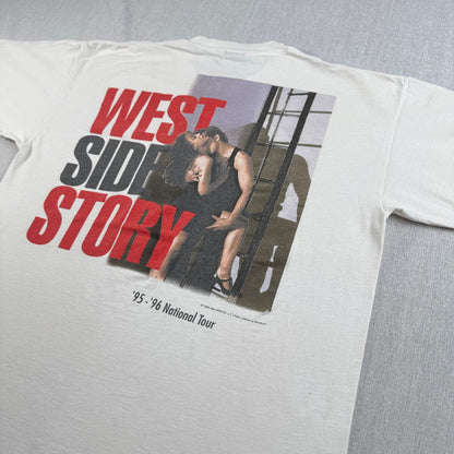 90s ウエストサイドストーリー WEST SIDE STORY 映画 Tシャツ ブロッカム BROCKUM USA製 xl シングルステッチ プロモT 白 m-t-2505-011