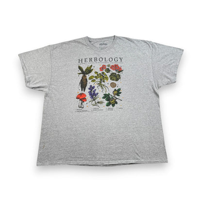 00s 映画 ハリーポッター 薬草学 HERBOLOGY Tシャツ ホグワーツ グレー マンドレイク Harry Potter 3XL グレー 汚れあり m-u-2505-005