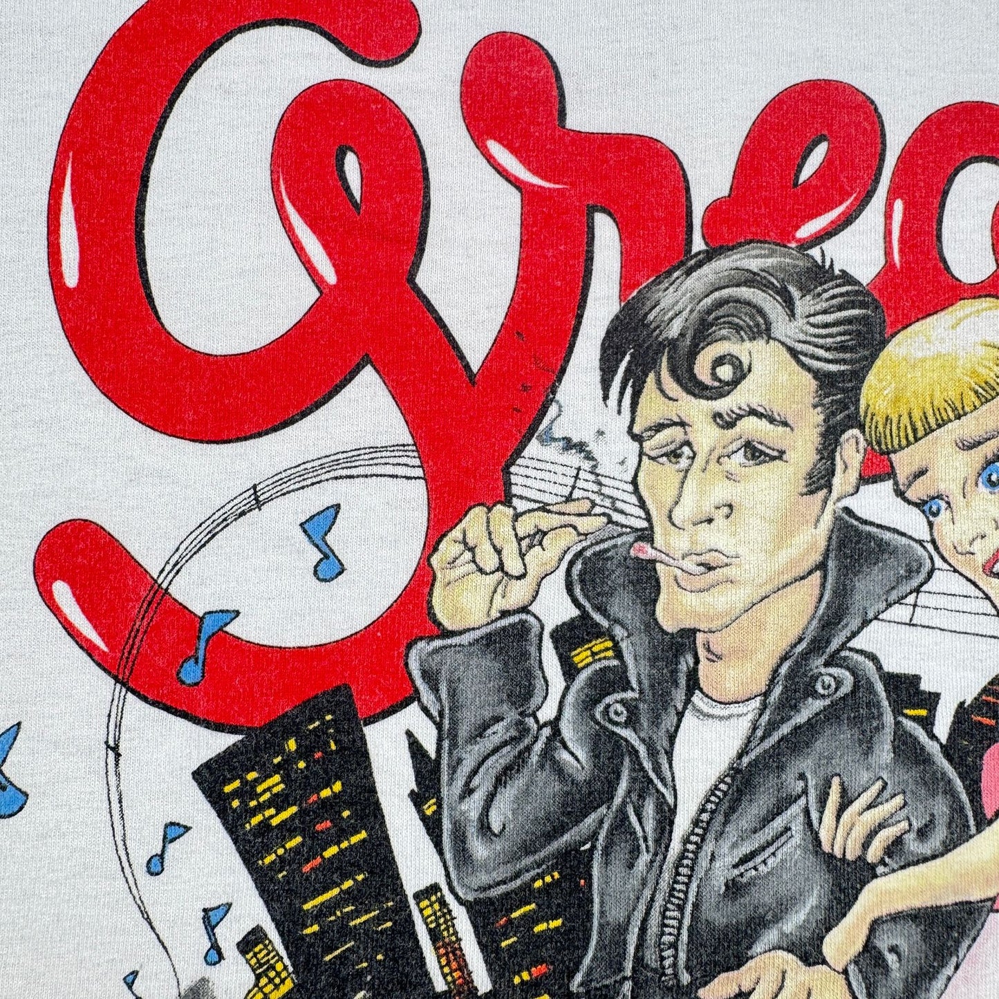 90s グリース Grease ミュージカル Tシャツ USA製 映画 プロモ anvil XL シングルステッチ m-t-2505-018