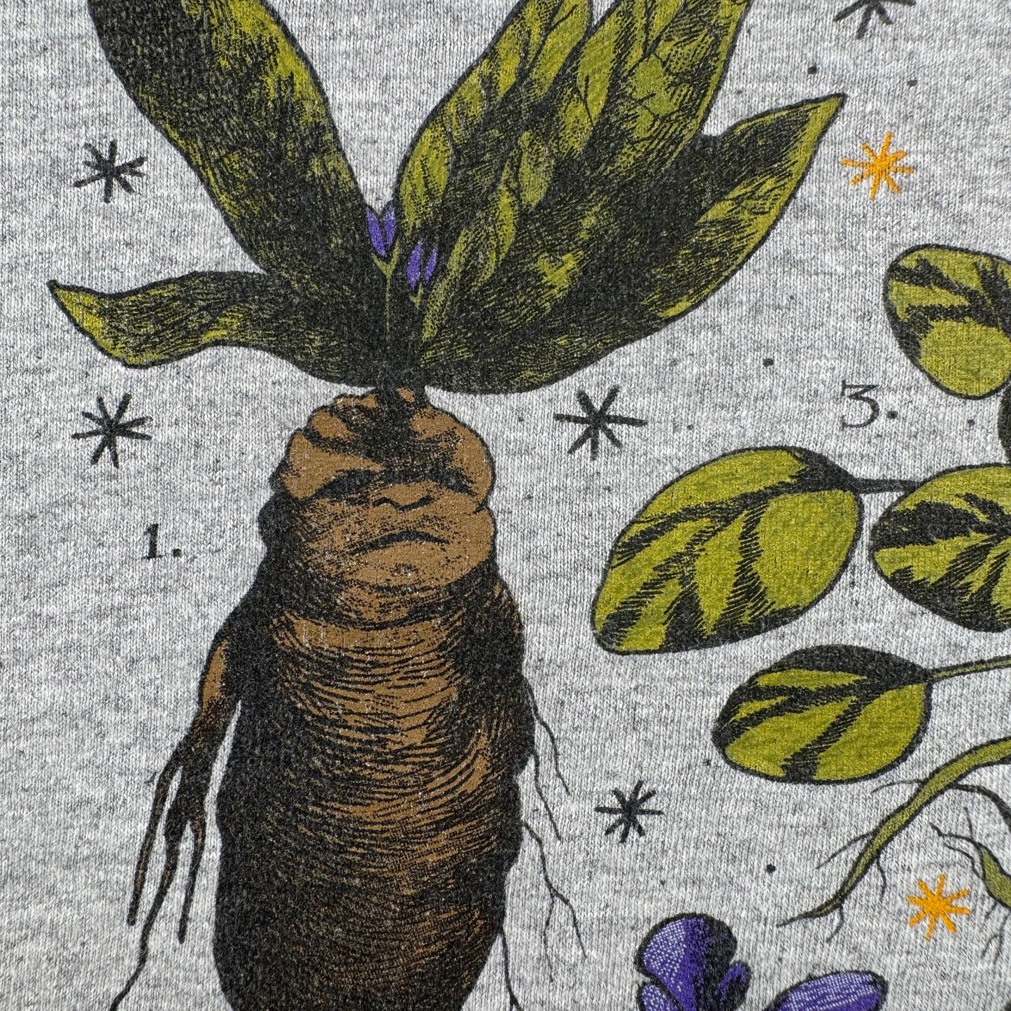 00s 映画 ハリーポッター 薬草学 HERBOLOGY Tシャツ ホグワーツ グレー マンドレイク Harry Potter 3XL グレー 汚れあり m-u-2505-005