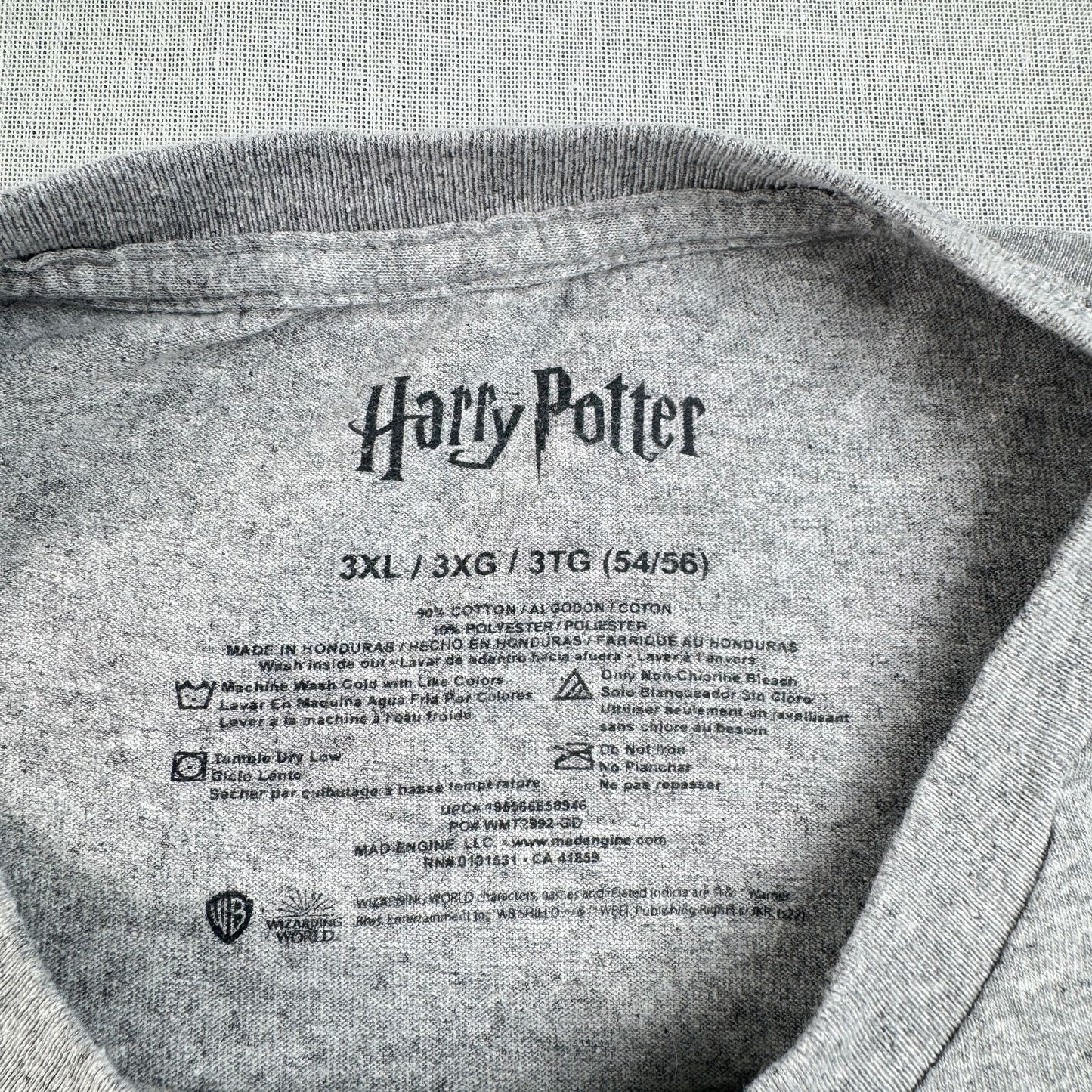 00s 映画 ハリーポッター 薬草学 HERBOLOGY Tシャツ ホグワーツ グレー マンドレイク Harry Potter 3XL グレー 汚れあり m-u-2505-005