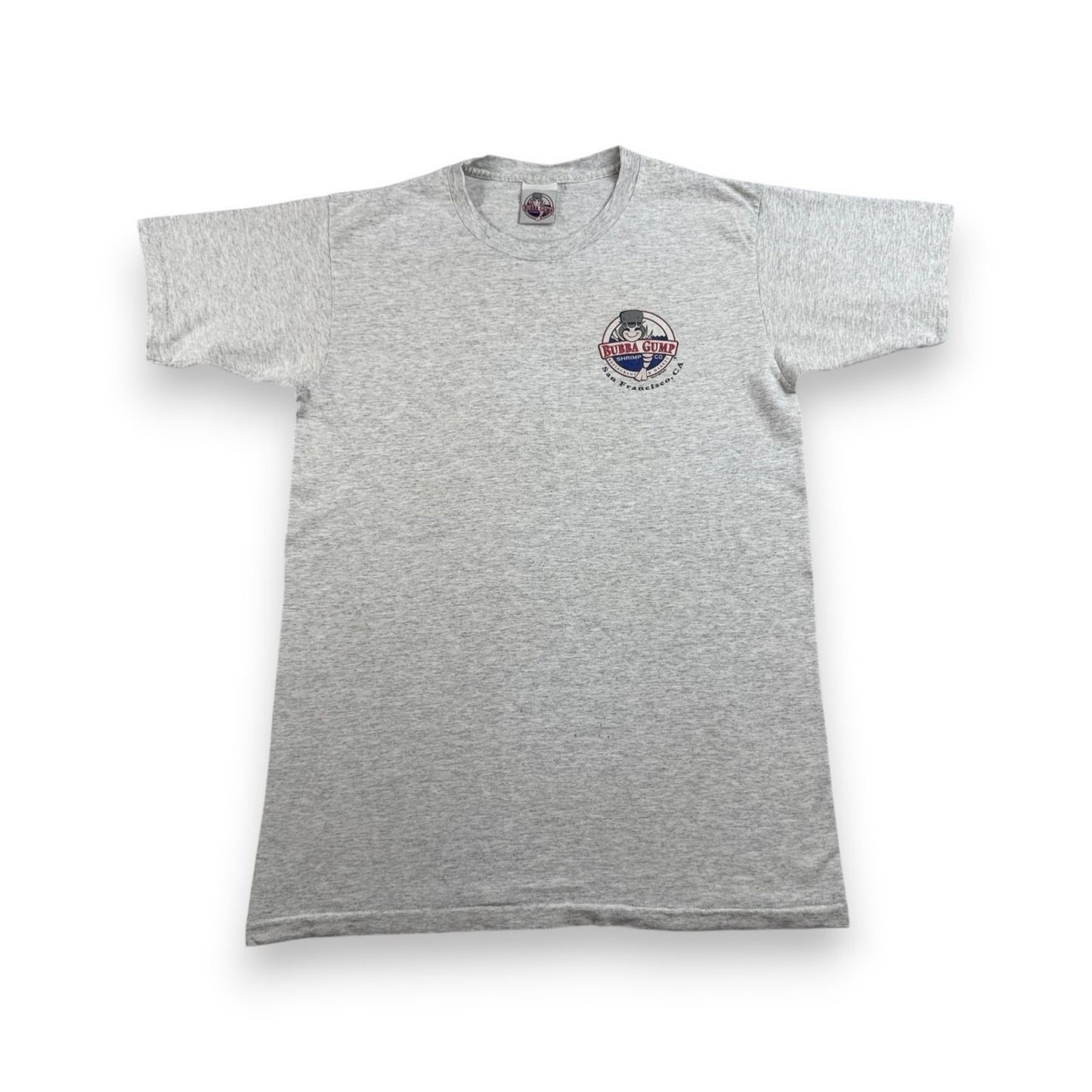 90s フォレストガンプ 映画 ムービー BUBBA GUMP SHRIMP ババガンプシュリンプ Tシャツ グレー シングルステッチ フォレスト・ガンプ m-u-2505-023