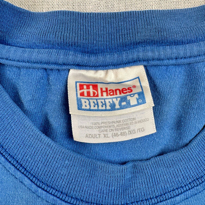00s スーパーマン Sigma Chi UCF Spring Rush 長袖 ロンT Tシャツ 青 アメコミ hanes XL m-u-2505-009
