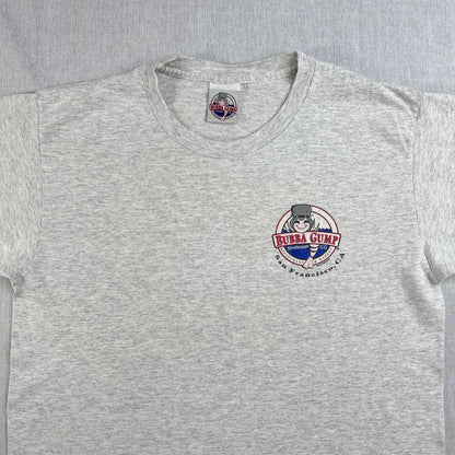 90s フォレストガンプ 映画 ムービー BUBBA GUMP SHRIMP ババガンプシュリンプ Tシャツ グレー シングルステッチ フォレスト・ガンプ m-u-2505-023