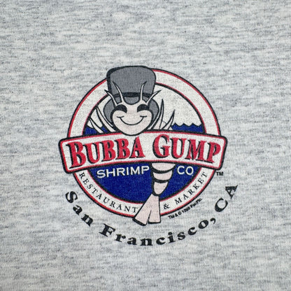 90s フォレストガンプ 映画 ムービー BUBBA GUMP SHRIMP ババガンプシュリンプ Tシャツ グレー シングルステッチ フォレスト・ガンプ m-u-2505-023