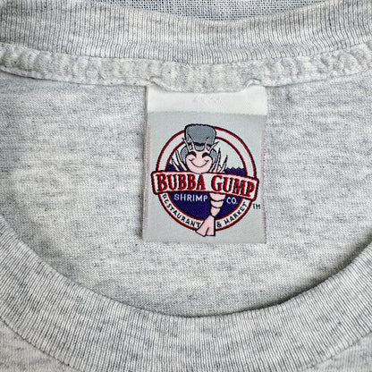 90s フォレストガンプ 映画 ムービー BUBBA GUMP SHRIMP ババガンプシュリンプ Tシャツ グレー シングルステッチ フォレスト・ガンプ m-u-2505-023