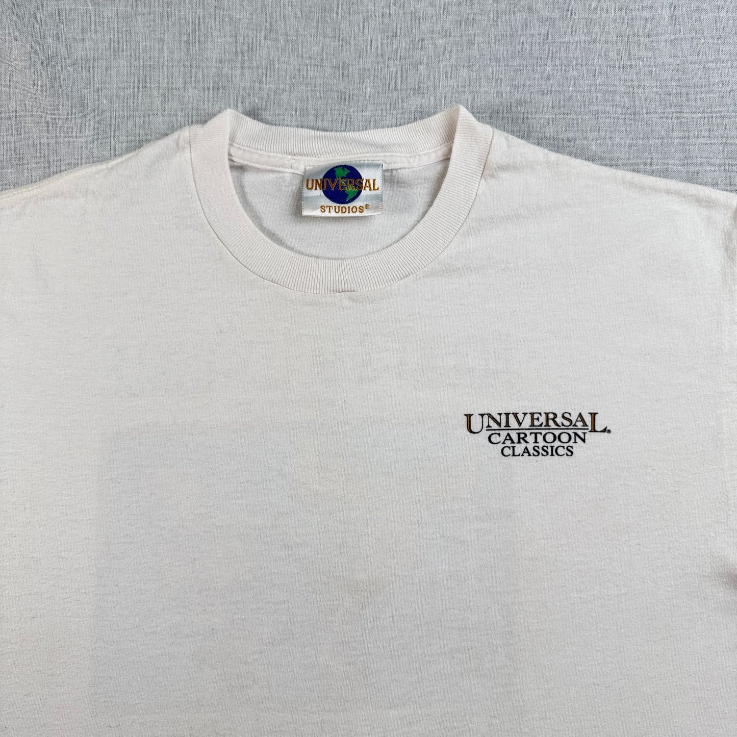 90s ユニバーサル ロッキーとブルウィンクルの大冒険 Tシャツ The Adventures of Rocky and Bullwinkle and Friends 白 m-u-2505-027