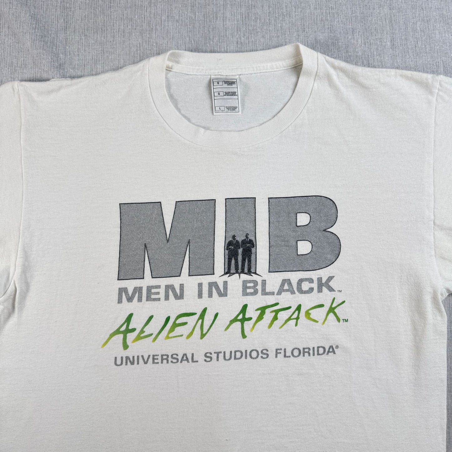 00s MIB メンインブラック 映画 ムービー Tシャツ 白 L m-u-2505-049