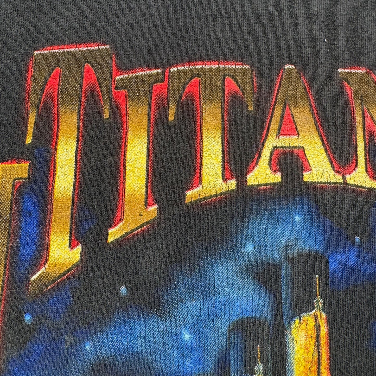 90s 00s TITANIC タイタニック 映画 Tシャツ 黒 ギルダン M レオナルドデカプリオ m-x-2505-019
