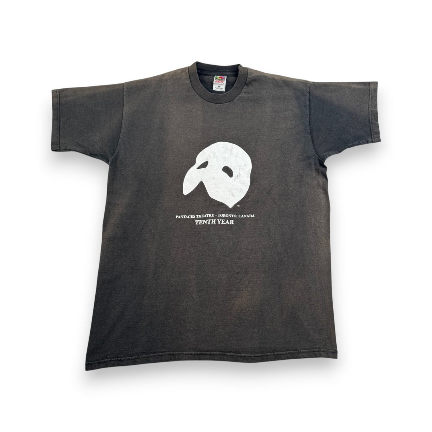90s オペラ座の怪人 The Phantom of the Opera 映画 ミュージカル Tシャツ 黒 XL フェード 鬼フェード カナダ m-x-2505-020