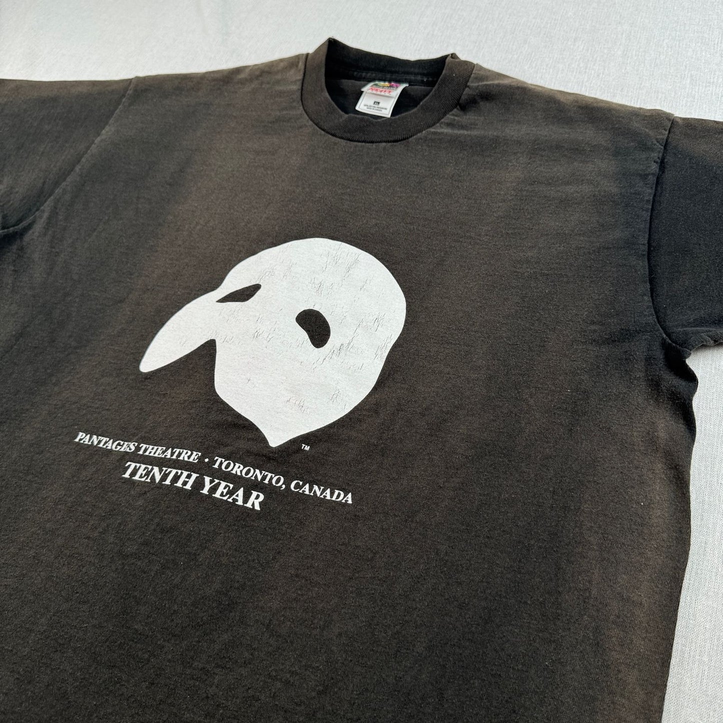 90s オペラ座の怪人 The Phantom of the Opera 映画 ミュージカル Tシャツ 黒 XL フェード 鬼フェード カナダ m-x-2505-020