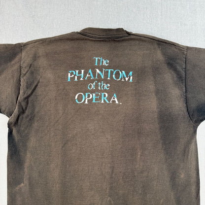 90s オペラ座の怪人 The Phantom of the Opera 映画 ミュージカル Tシャツ 黒 XL フェード 鬼フェード カナダ m-x-2505-020