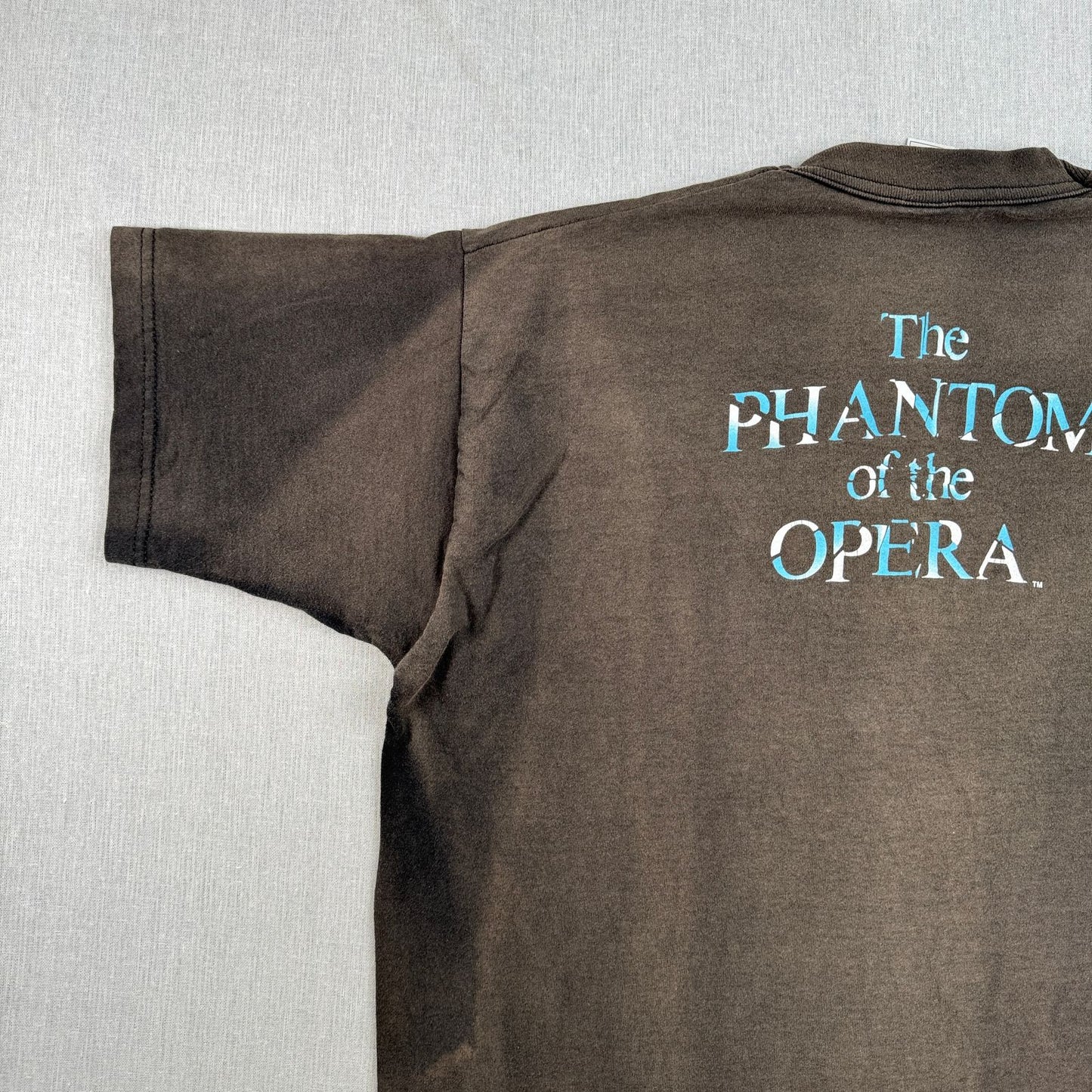 90s オペラ座の怪人 The Phantom of the Opera 映画 ミュージカル Tシャツ 黒 XL フェード 鬼フェード カナダ m-x-2505-020