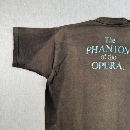 90s オペラ座の怪人 The Phantom of the Opera 映画 ミュージカル Tシャツ 黒 XL フェード 鬼フェード カナダ m-x-2505-020
