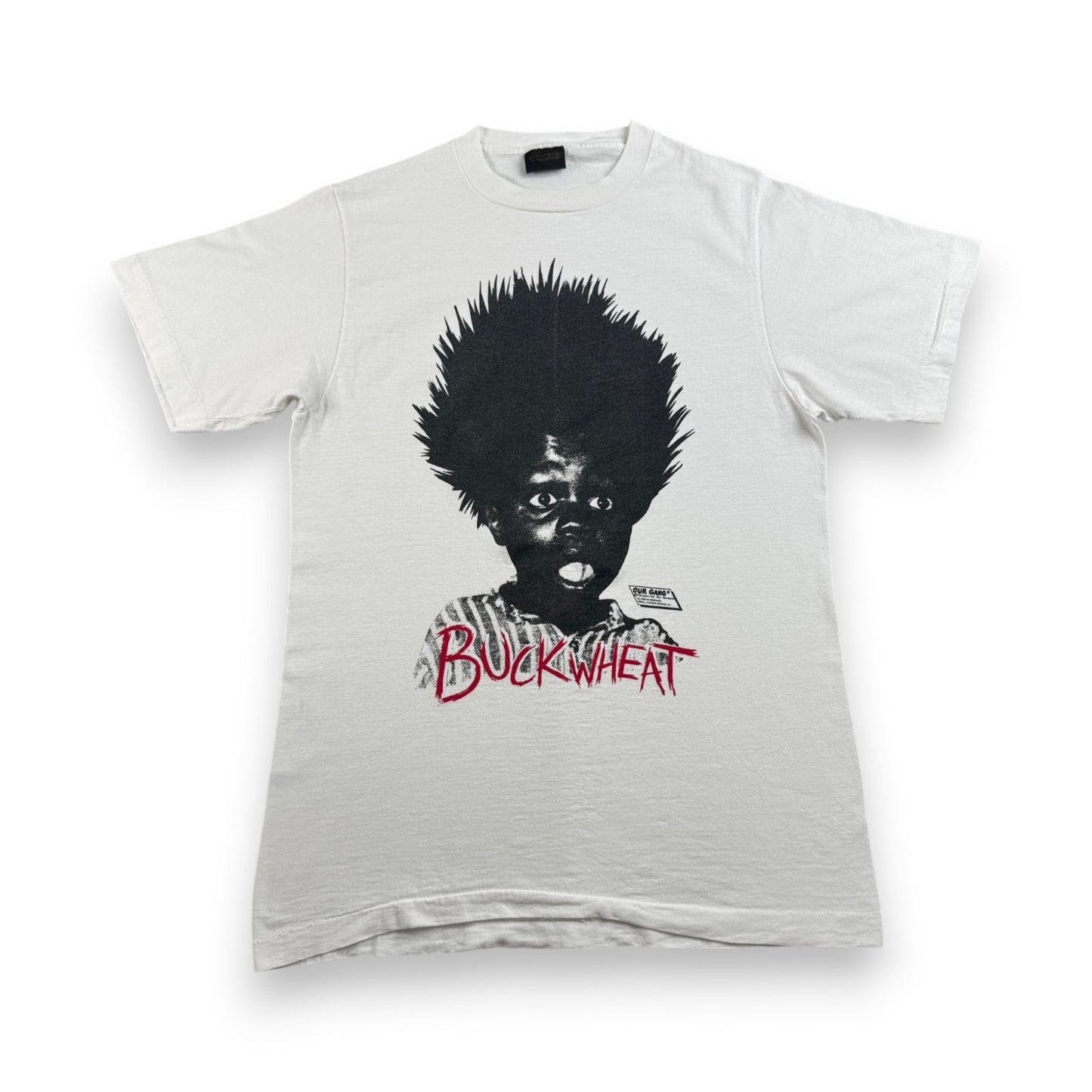 80s 90s BUCKWHEAT our gang Tシャツ 映画T ムービー THE LITTEL RASCALS changes L 白 USA製 シングルステッチ m-t-2505-020
