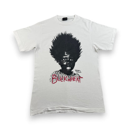 80s 90s BUCKWHEAT our gang Tシャツ 映画T ムービー THE LITTEL RASCALS changes L 白 USA製 シングルステッチ m-t-2505-020